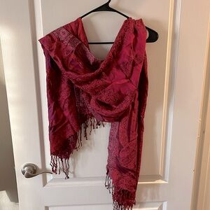 Sparkly red holiday scarf